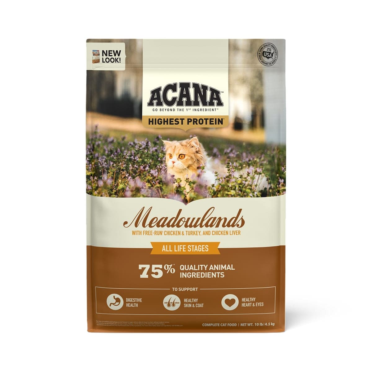 Alimento seco para gatos Meadowlands, pollo y pavo, 1,8 kg