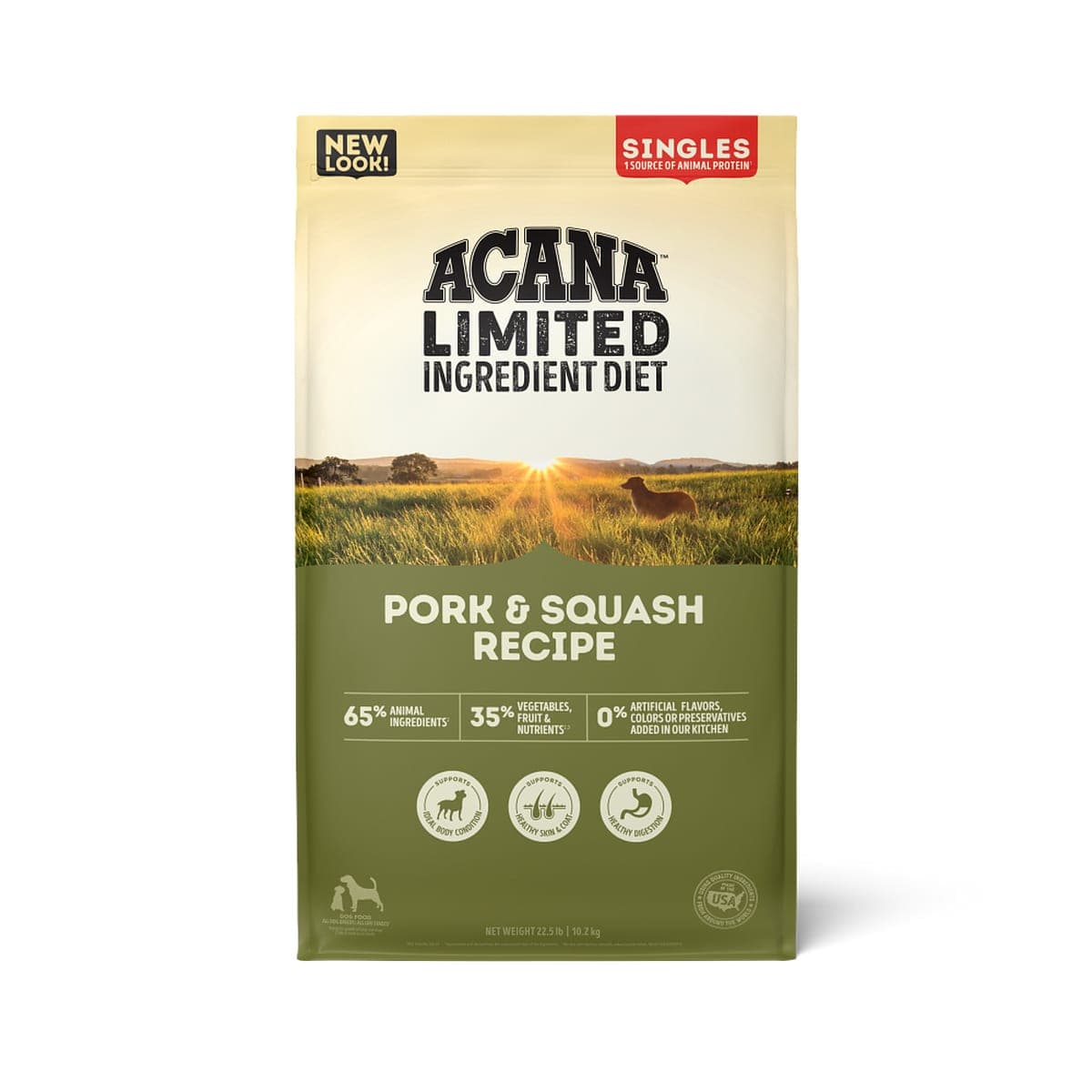 Alimento seco para perros Singles de cerdo y calabaza, 2 kg