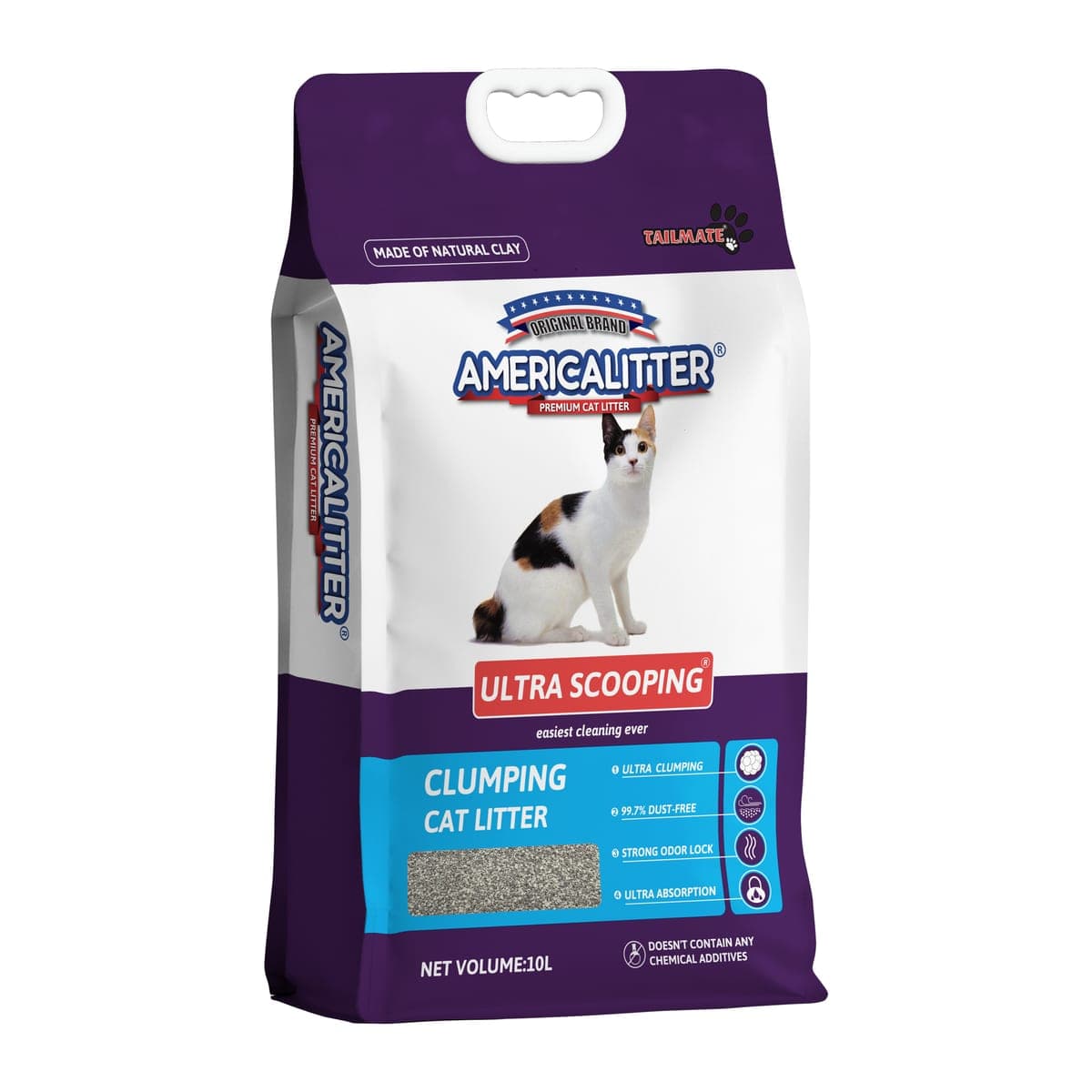 Arena sanitaria aglomerante Ultra Scooping de bentonita, 7 kg