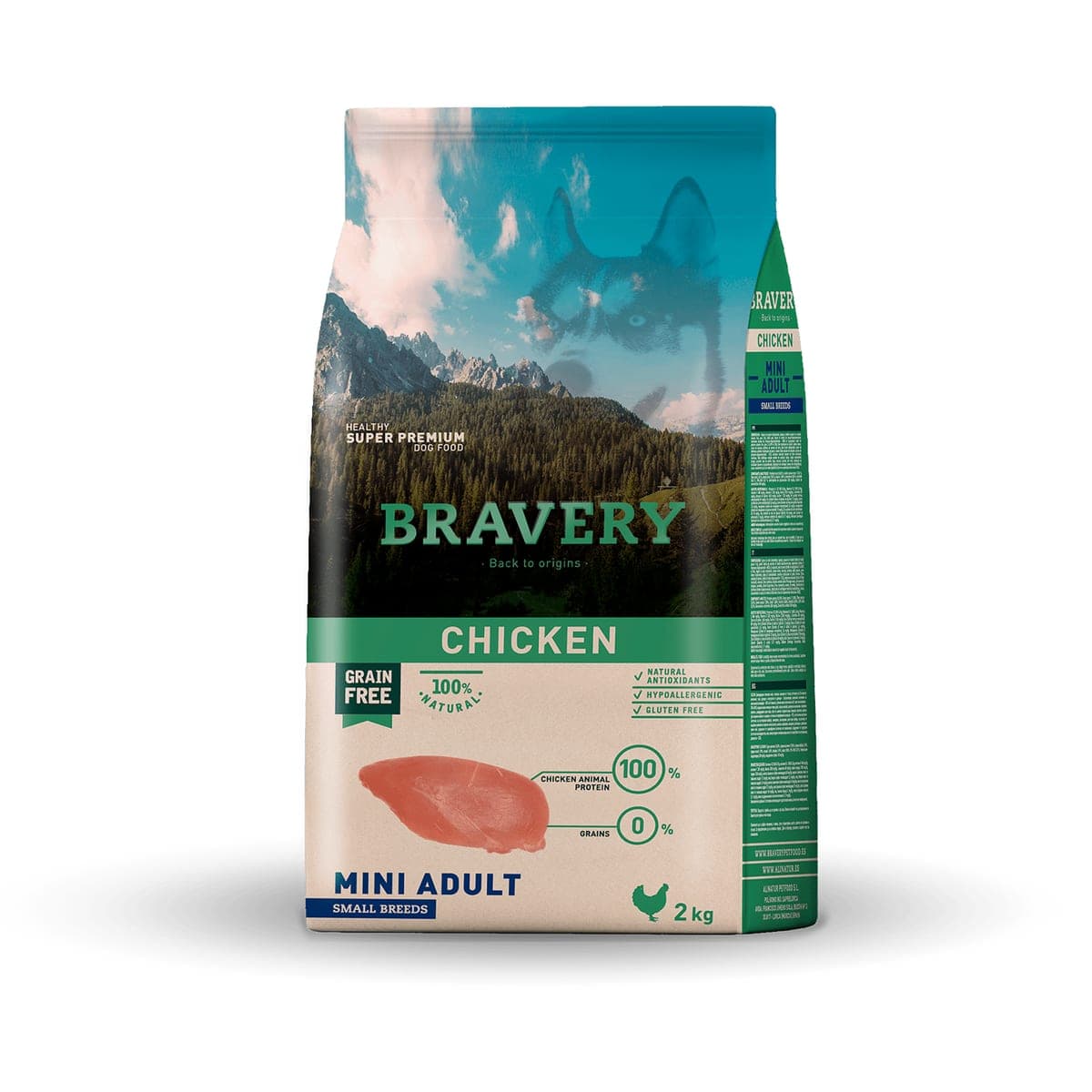 Alimento seco de pollo para perros adultos de razas pequeñas, 2 kg