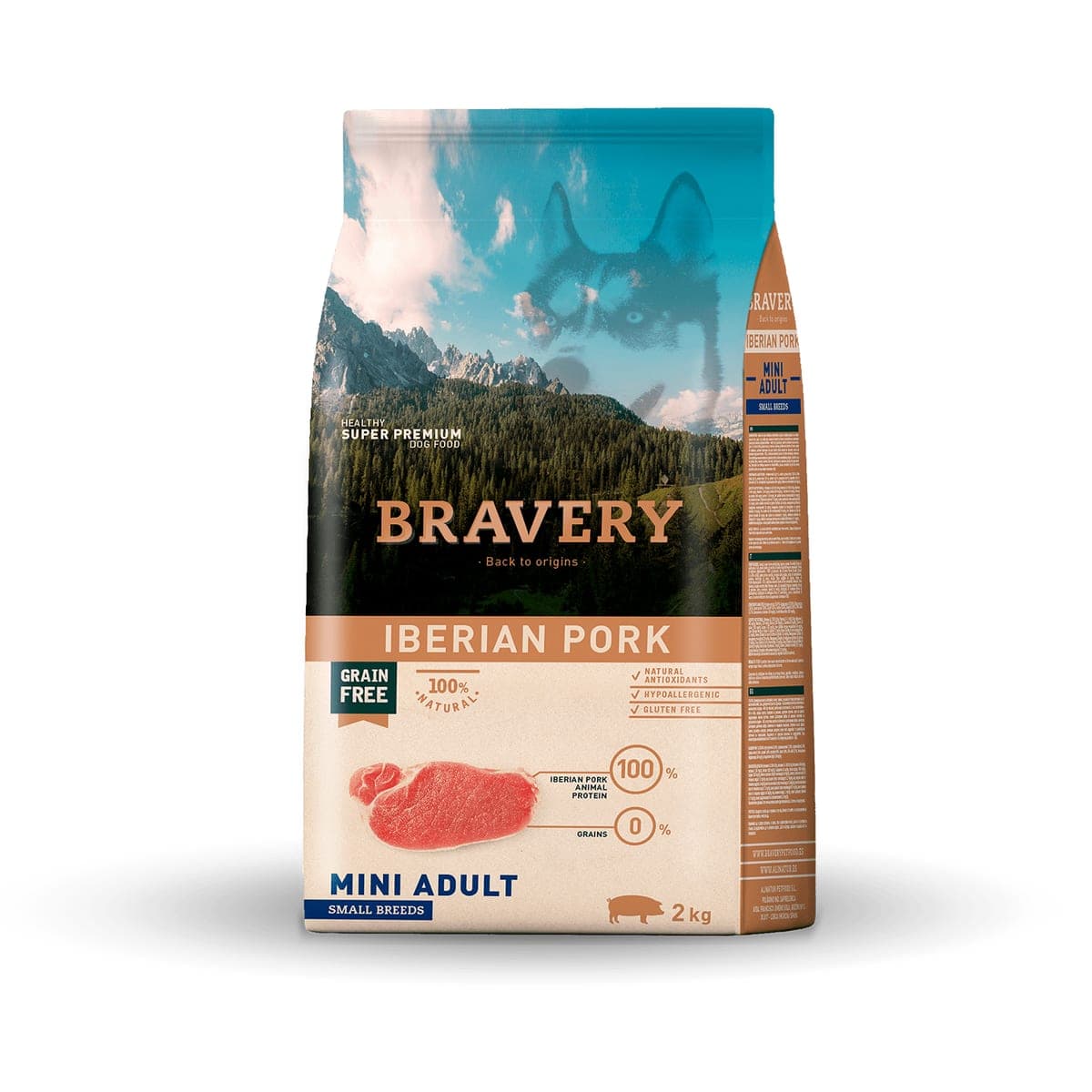 Alimento seco de cerdo ibérico para perros adultos de razas pequeñas, 2 kg