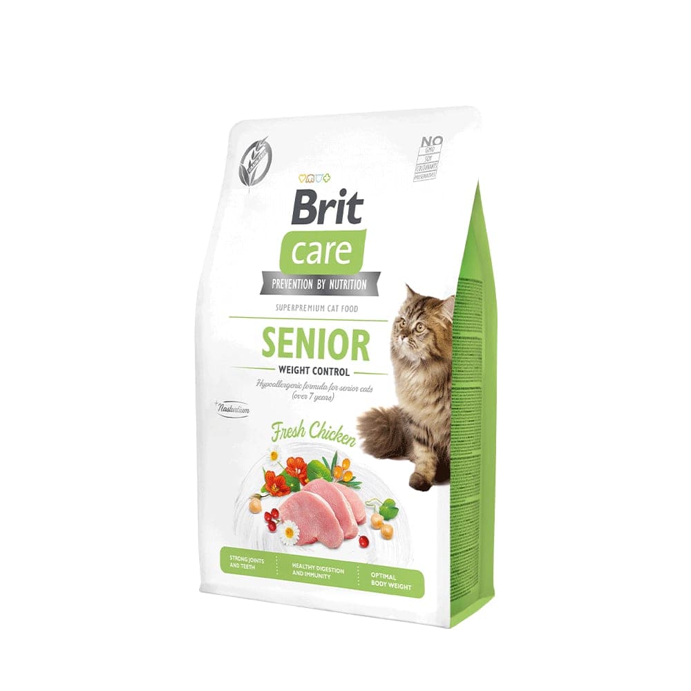 Alimento seco Senior Weight Control para gatos mayores de 7 años, pollo, 2 kg