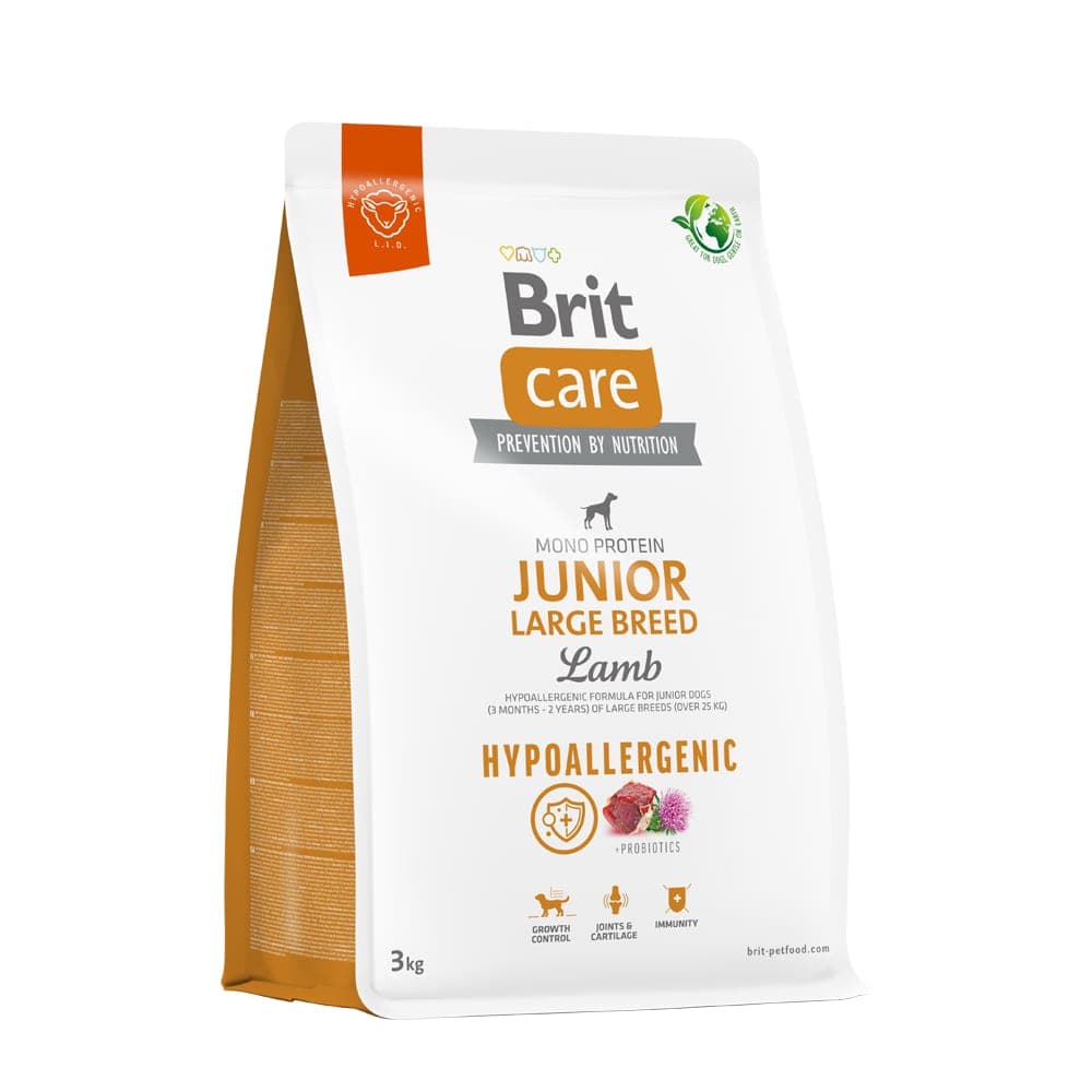 Alimento seco Hypoallergenic Junior Large Breed para perros jóvenes de razas grandes, cordero y arroz, 3 kg