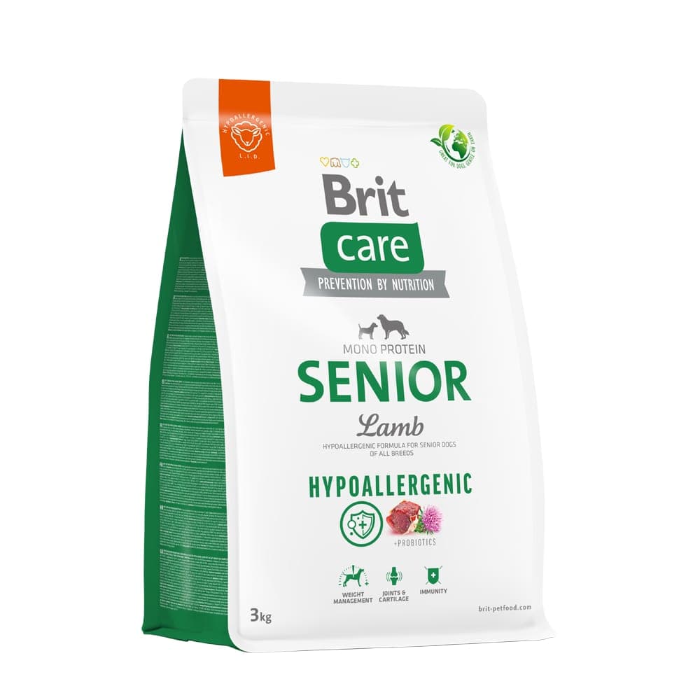Alimento seco Hypoallergenic Senior para perros mayores, cordero y arroz, 3 kg