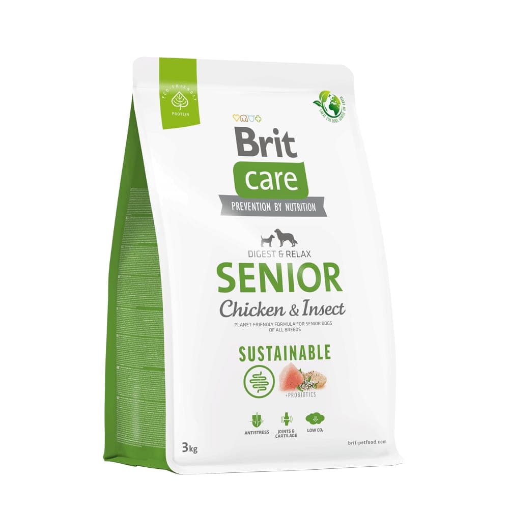 Alimento seco Sustainable Senior para perros mayores, pollo e insecto, 3 kg