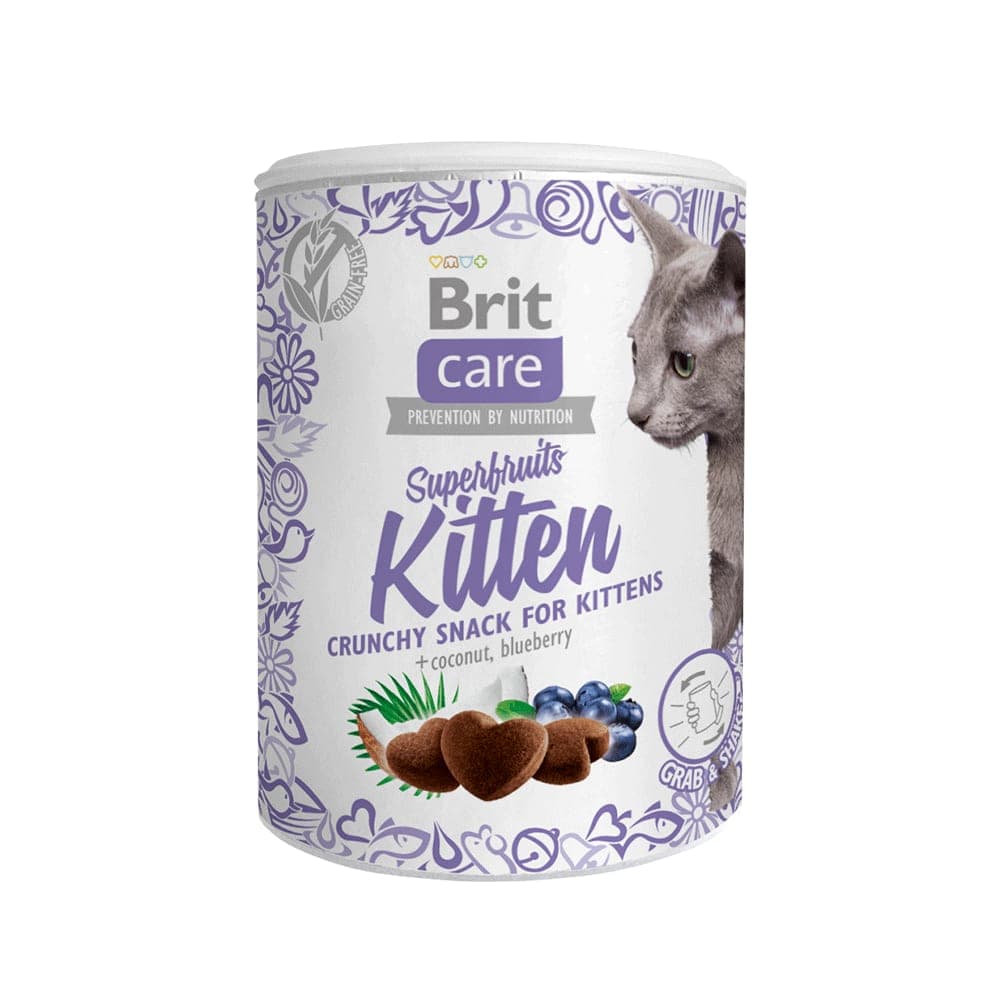 Snack crujiente Superfruits de pollo para gatitos, 100 g