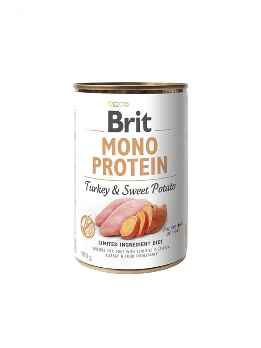 Alimento húmedo en lata Mono Protein para perros adultos, pavo con camote, 400 g