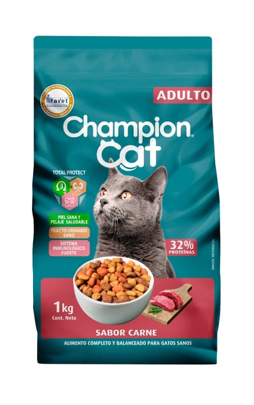 Alimento seco para gatos adultos sabor carne, 8 kg