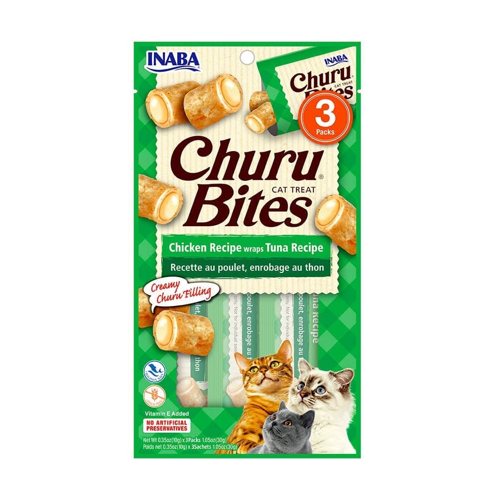 Bocados rellenos Churu Bites de pollo con atún, 3 sobres