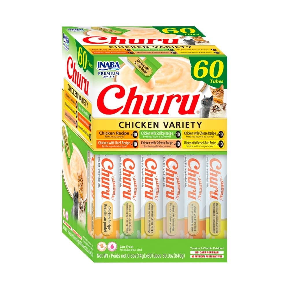Snack cremoso Churu Box variedades de pollo, 60 tubos