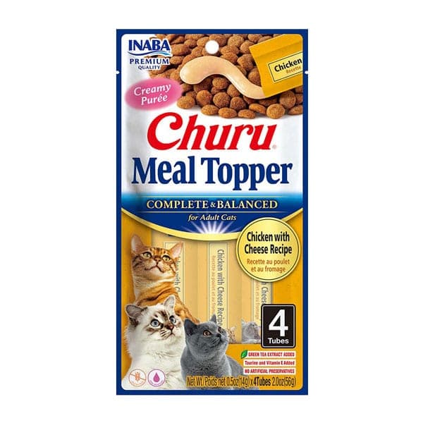 Topper cremoso Churu Meal Topper de pollo con queso, 4 tubos