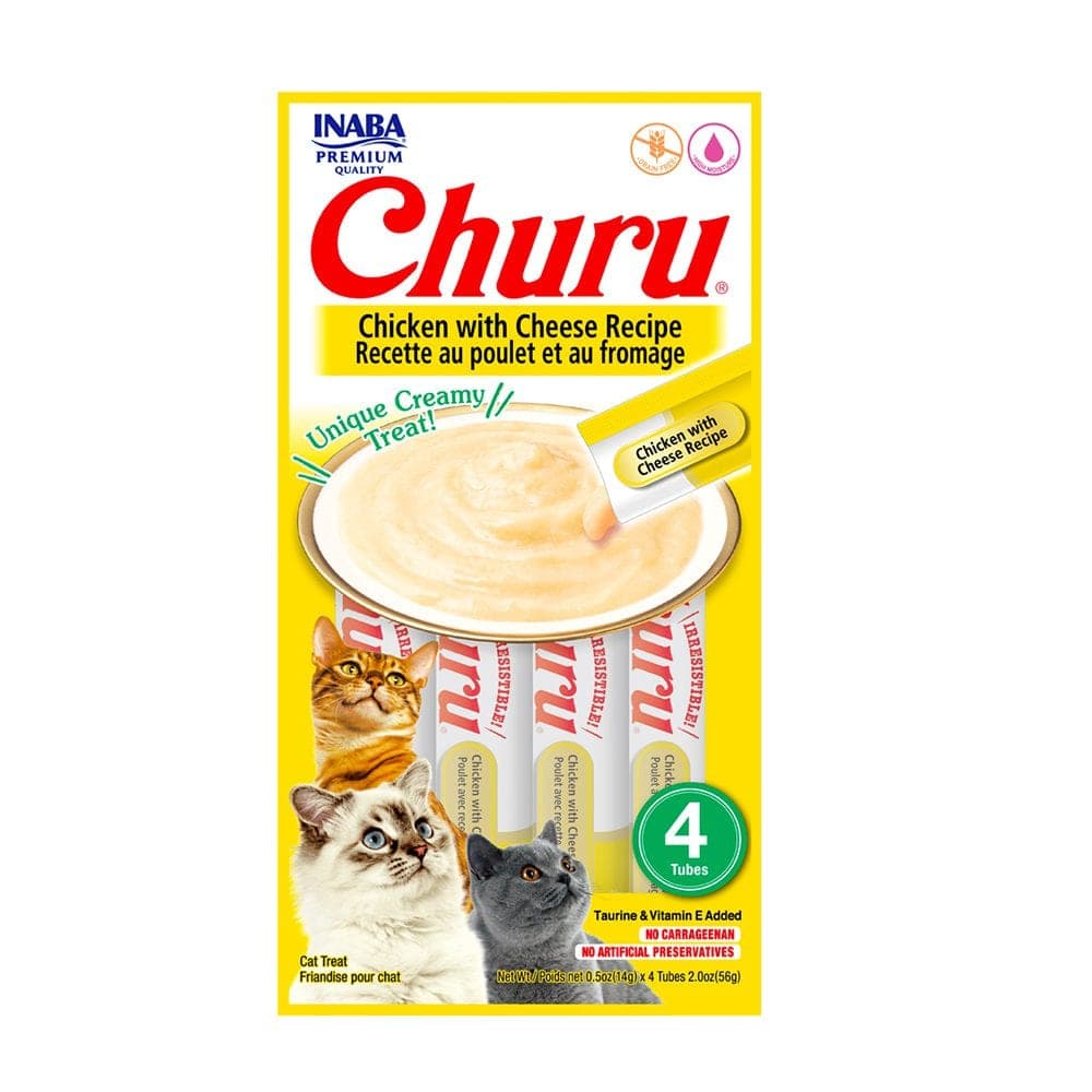 Snack cremoso Churu de pollo con queso, 4 tubos