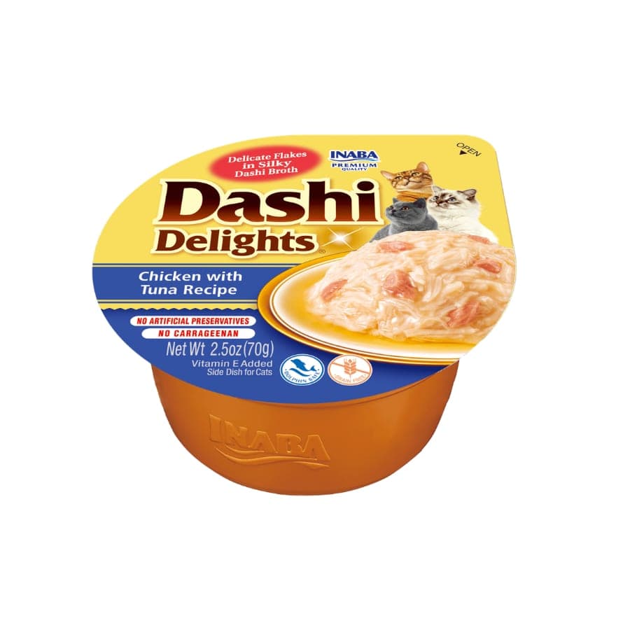 Complemento húmedo Dashi Delights de pollo con atún para gatos, 70 g