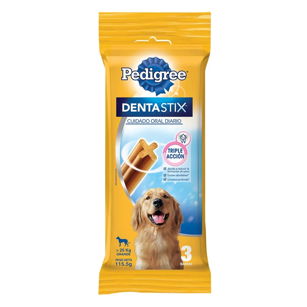 Snack dental Dentastix para perro adulto de razas grandes, 3 unidades