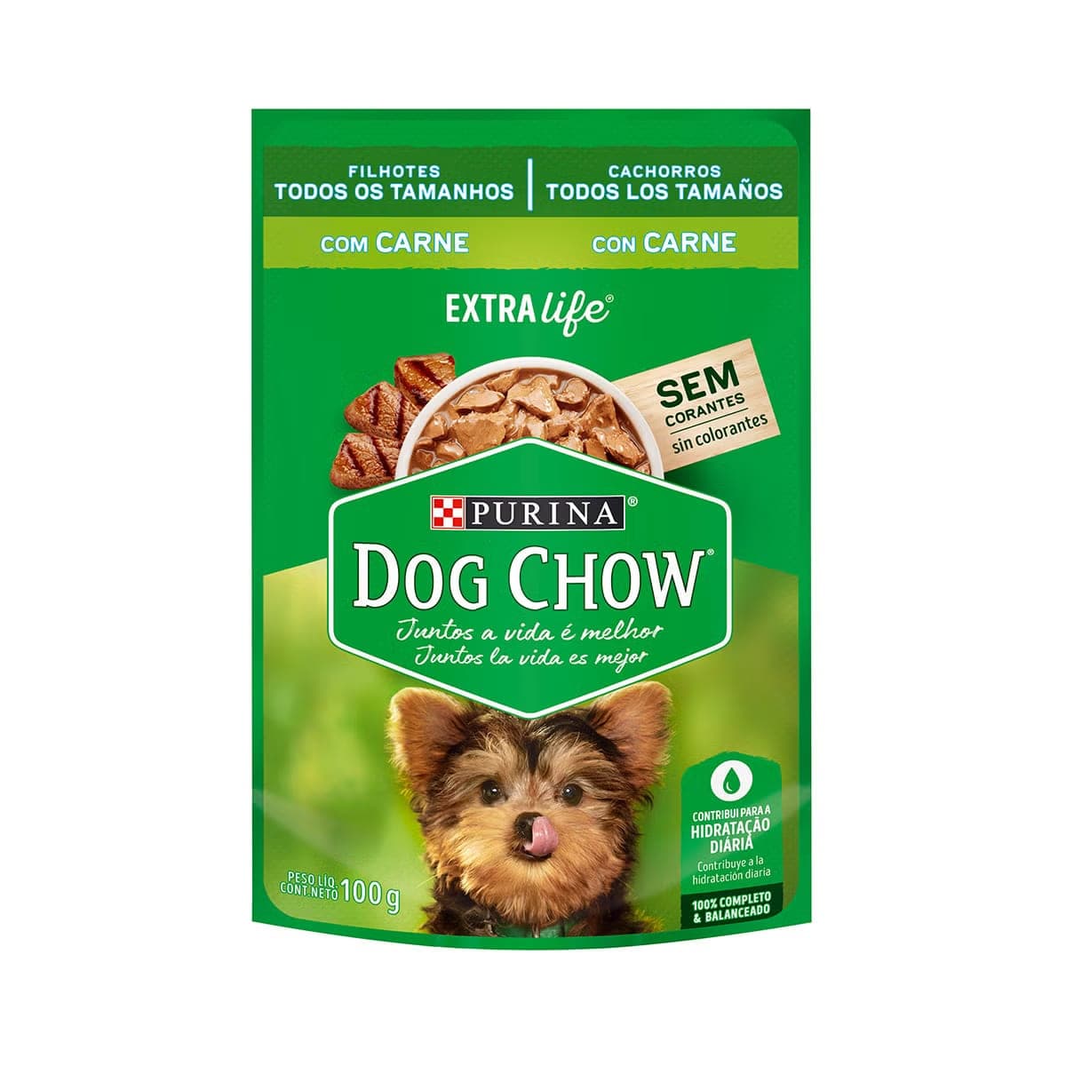 Alimento húmedo en sobre para cachorros, con carne, 100 g
