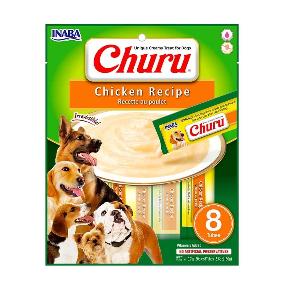 Snack cremoso Dog Churu de pollo, 8 tubos