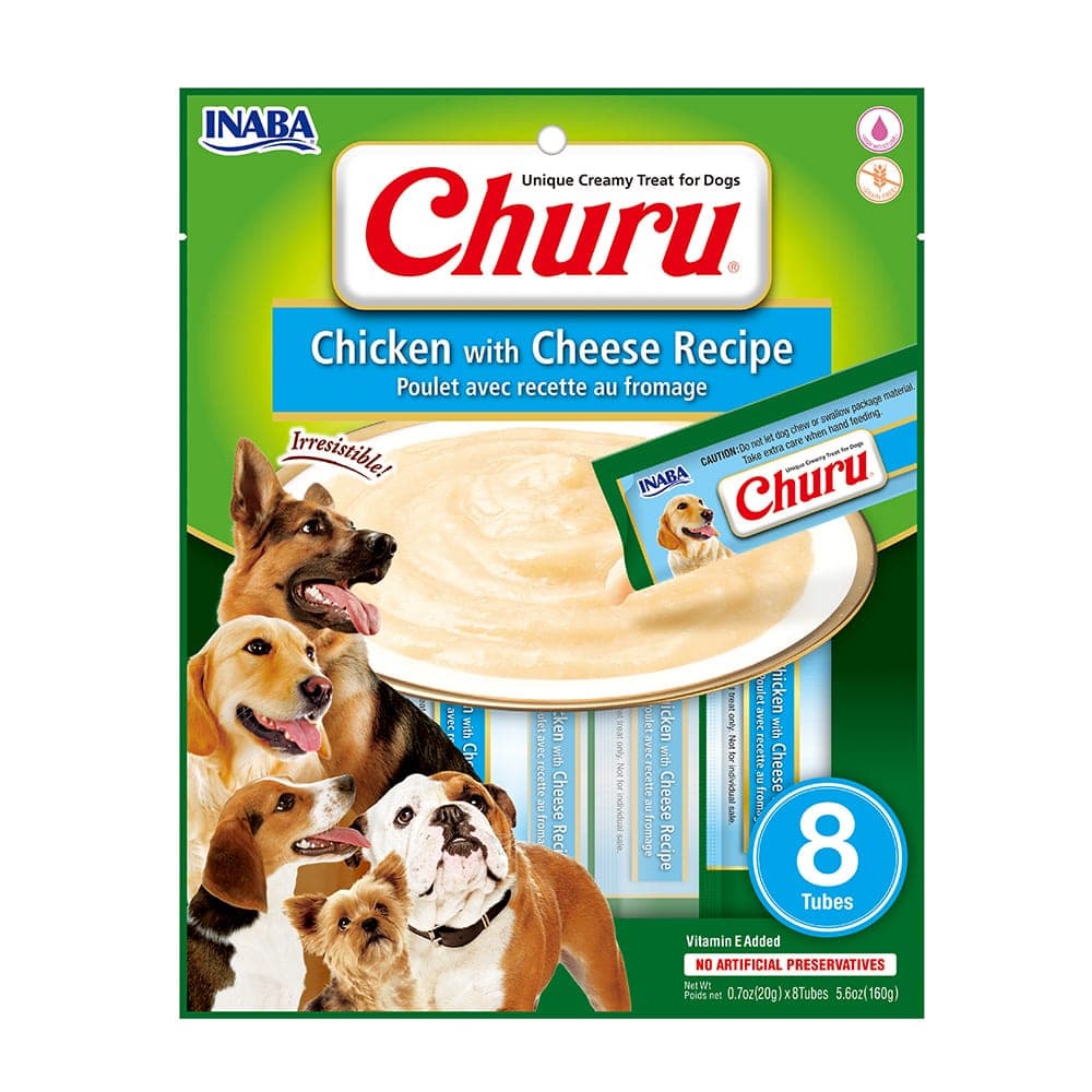 Snack cremoso Dog Churu de pollo con queso, 8 tubos