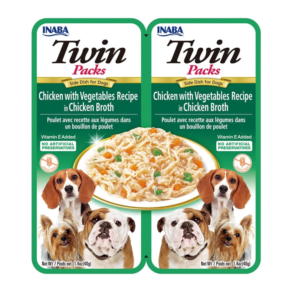 Complemento húmedo Dog Twin Packs de pollo con vegetales en caldo, 2 sobres