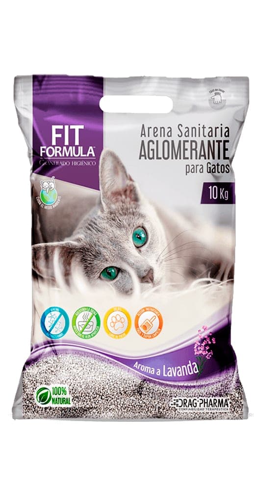 Arena sanitaria aglomerante de bentonita sódica, aroma lavanda, 4 kg