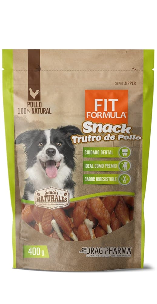 Snack natural de trutro de pollo deshidratado para perros, 400 g