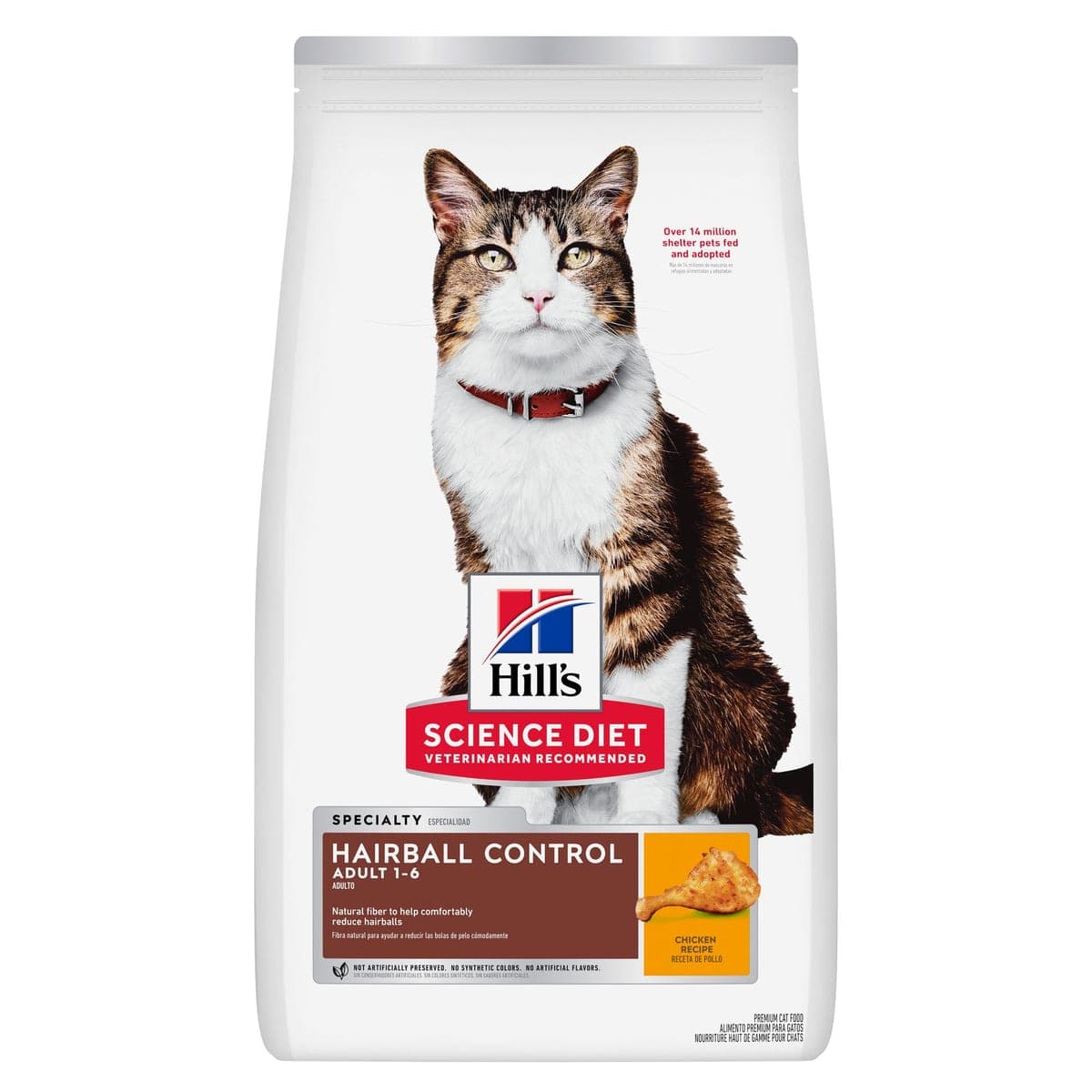 Alimento seco para gatos adultos Science Diet Hairball Control, 1,58 kg