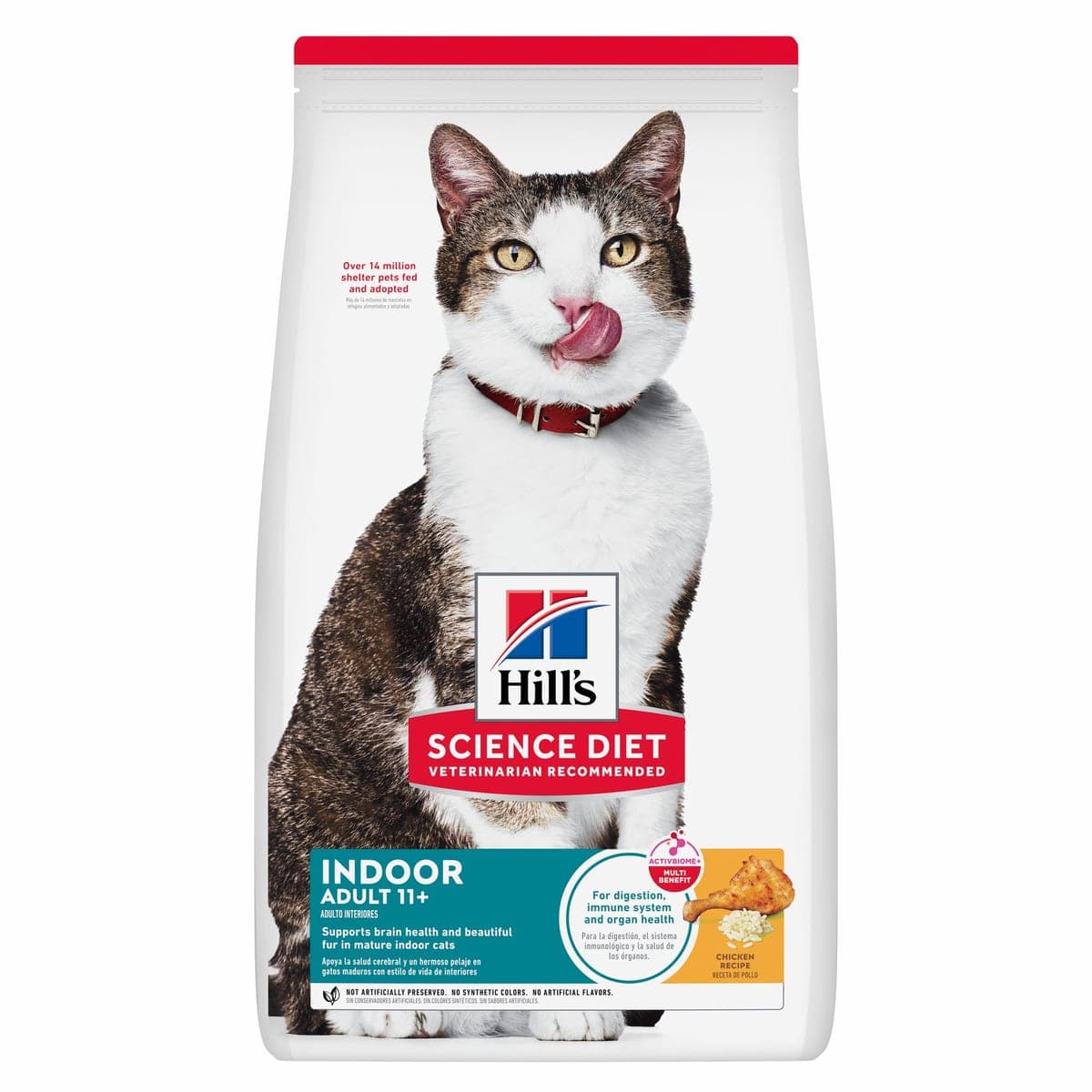 Alimento seco para gatos de interior de 11 años o más Science Diet Indoor Adult 11+, 1,58 kg
