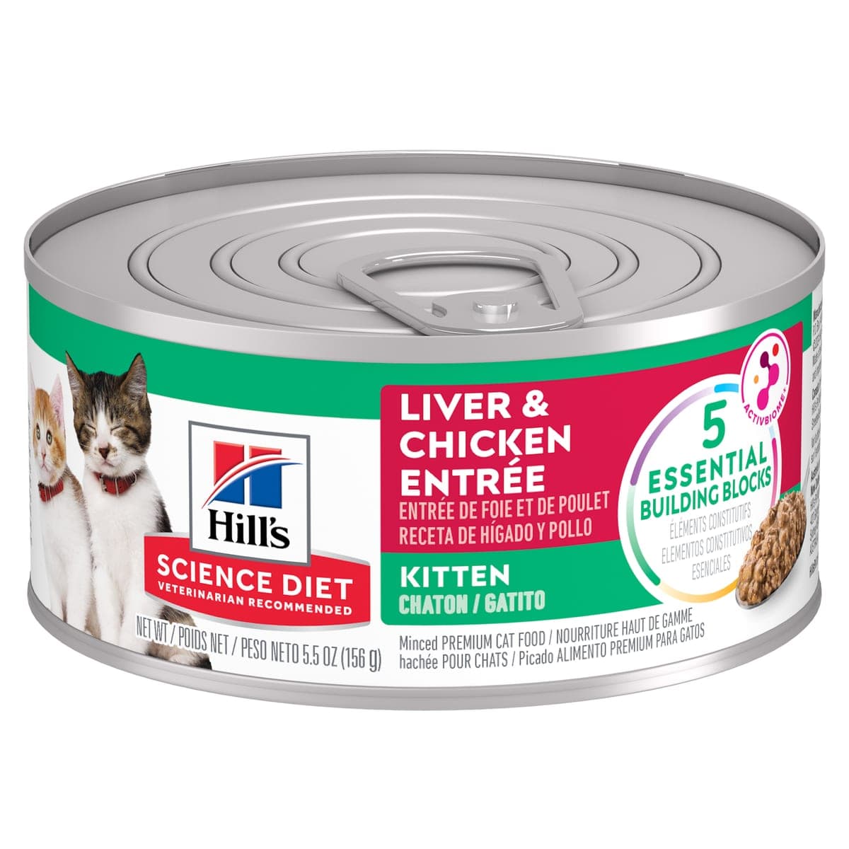 Alimento húmedo en lata para gatitos Science Diet Kitten, hígado y pollo, 156 g