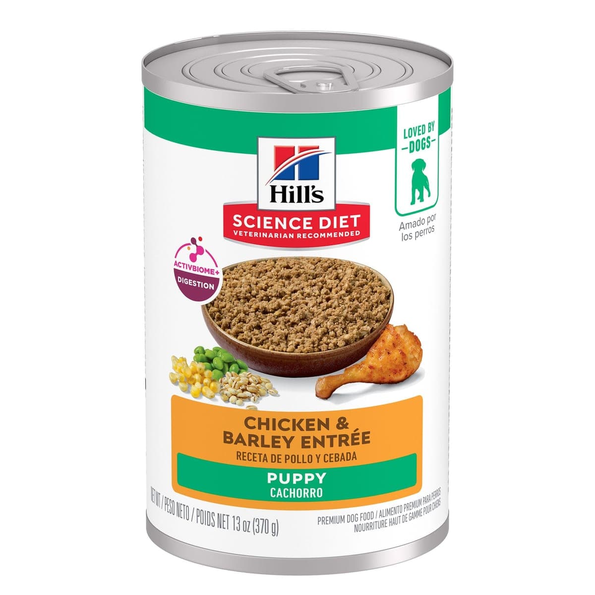 Alimento húmedo para cachorros Science Diet Puppy pollo y cebada, lata de 370 g