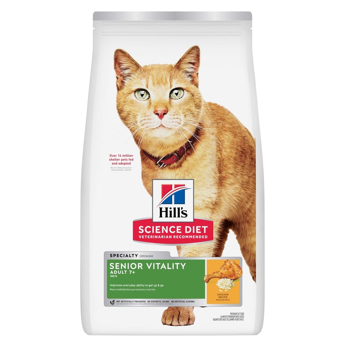 Alimento seco para gatos de 7 años o más Science Diet Senior Vitality, 1,36 kg