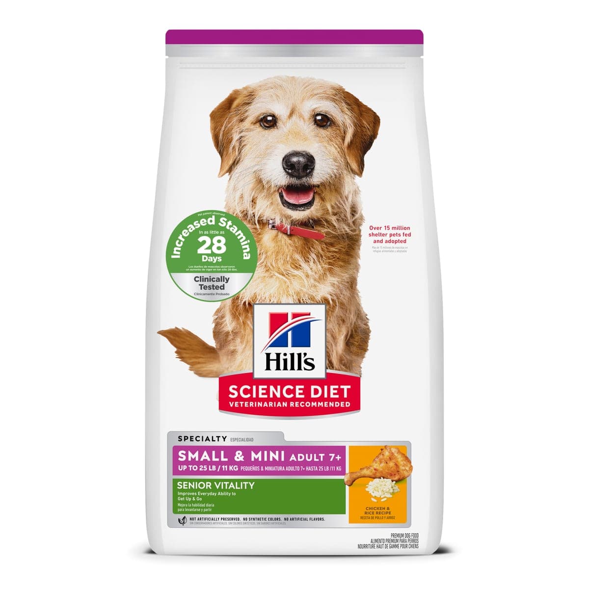 Alimento seco para perros senior de razas pequeñas y mini Science Diet Small & Mini Senior Vitality, 1,58 kg
