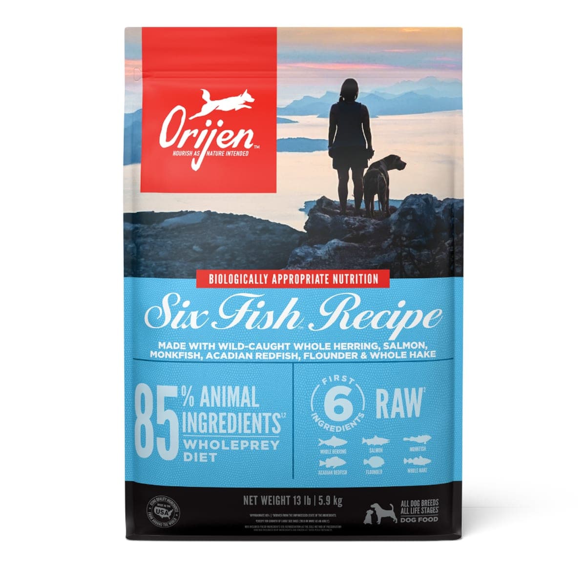 Alimento seco para perros Six Fish, receta de pescado, 2 kg