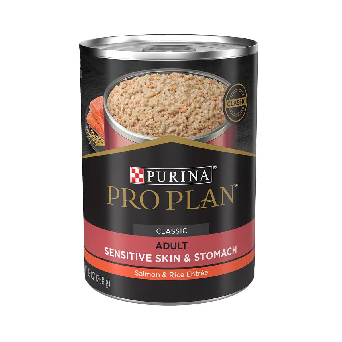 Alimento húmedo en lata Sensitive Skin para perros adultos, salmón y arroz, 368,5 g
