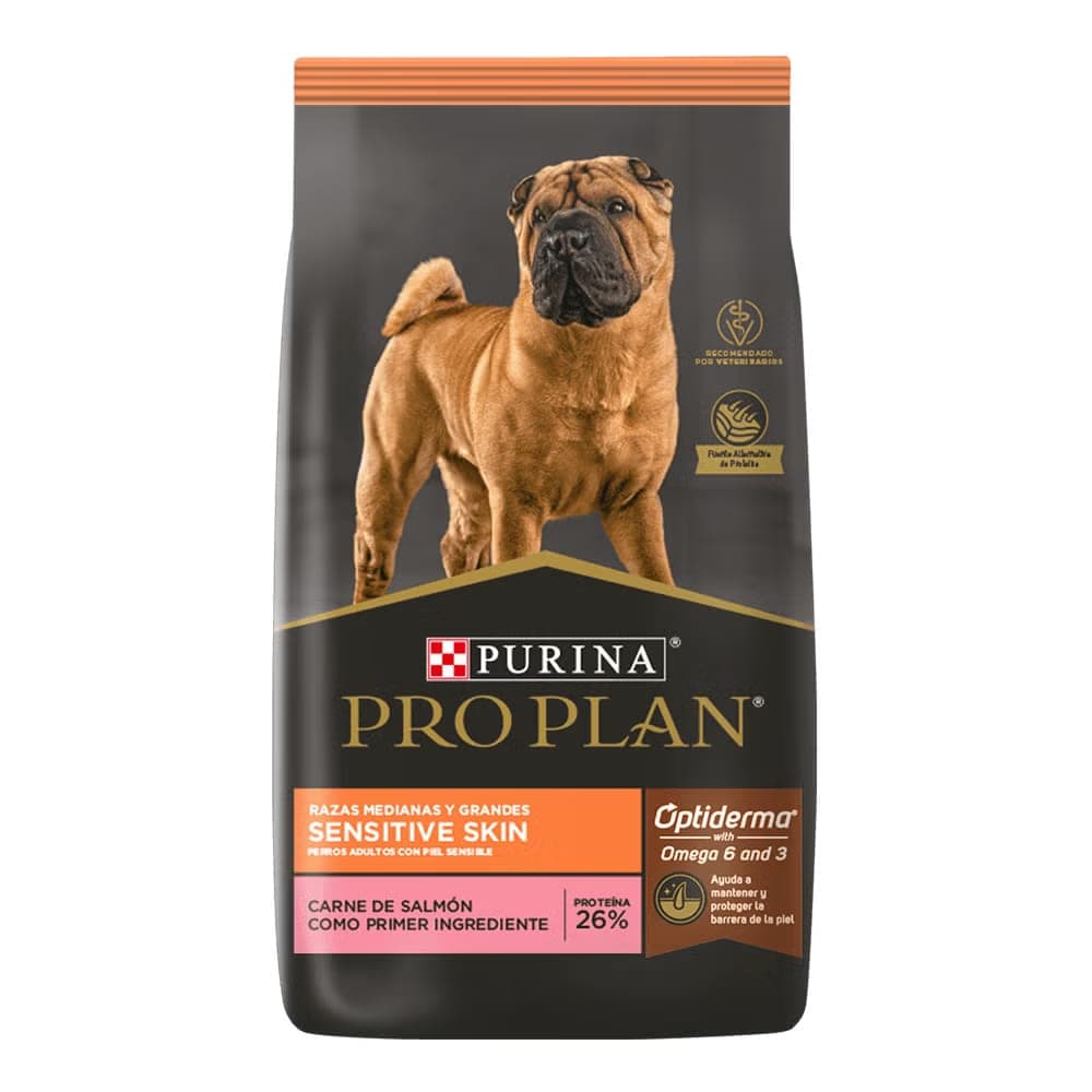 Alimento seco Sensitive Skin para perros adultos de razas medianas y grandes, con salmón, 3 kg