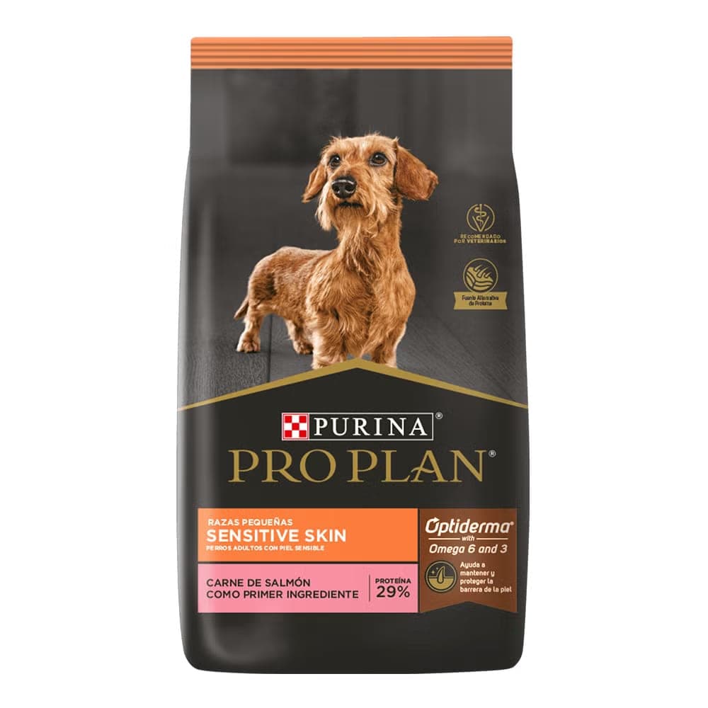 Alimento seco Sensitive Skin para perros adultos de razas pequeñas, con salmón, 3 kg