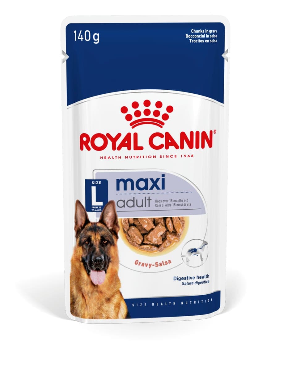 Alimento húmedo en sobre para perros adultos de razas grandes Maxi Adulto, 140 g