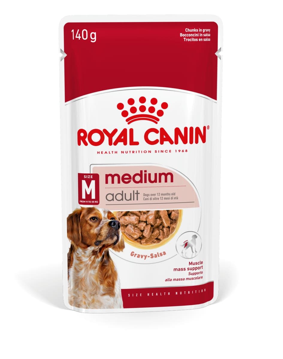 Alimento húmedo en sobre para perros adultos de razas medianas Medium Adulto, 140 g