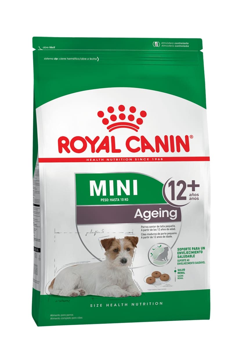 Alimento seco para perros senior de razas pequeñas Mini Ageing 12+, 3 kg