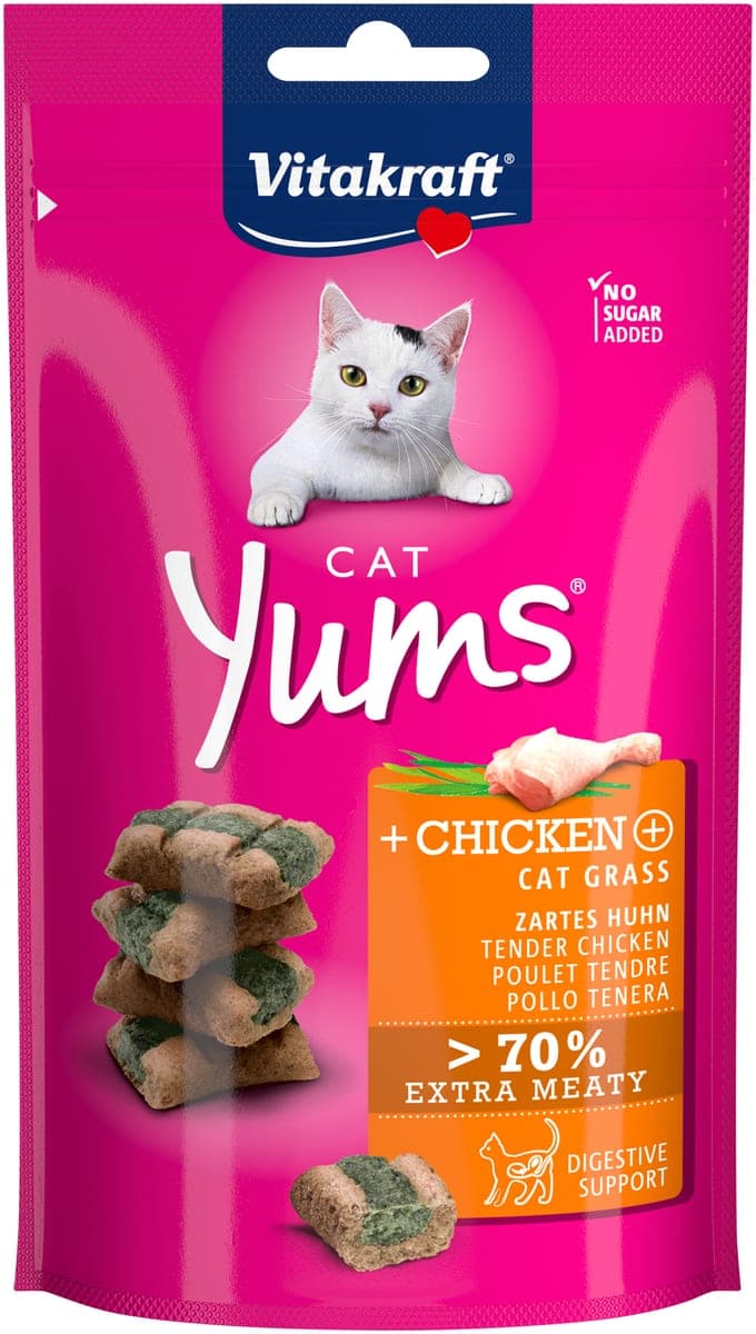 Bocados rellenos Cat Yums de pollo con hierba gatera, 40 g